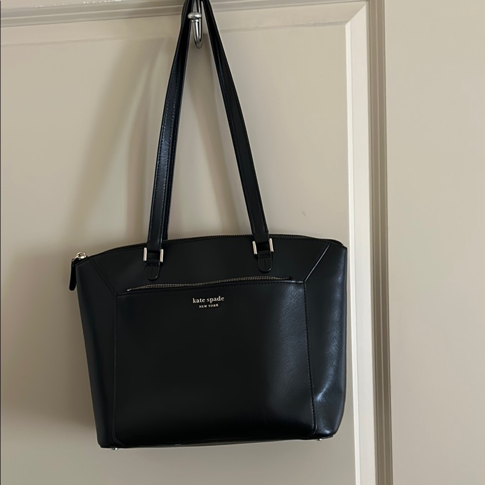 Kate Spade Black Leather Tote Bag
